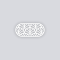 Deco Fans Rounded Rectangle Face Clay Stencil