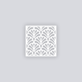 Deco Fans Square Clay Stencil