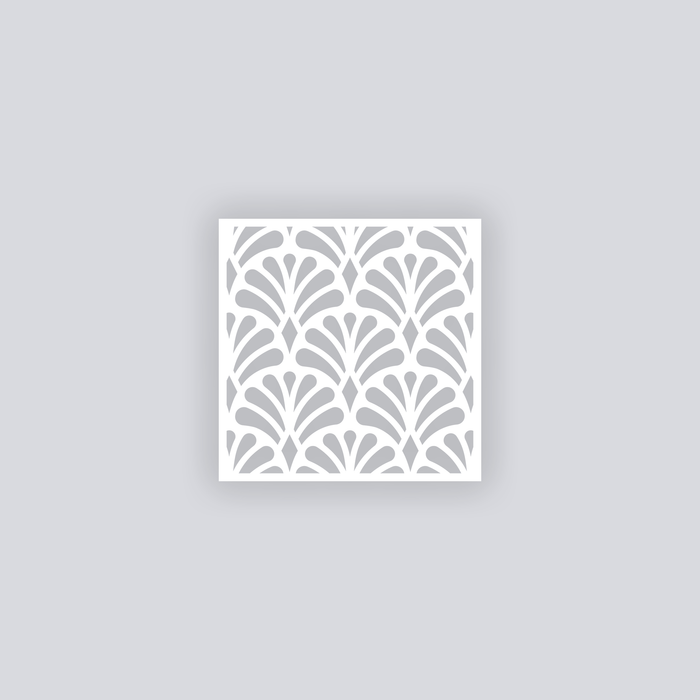 Deco Fans Square Clay Stencil