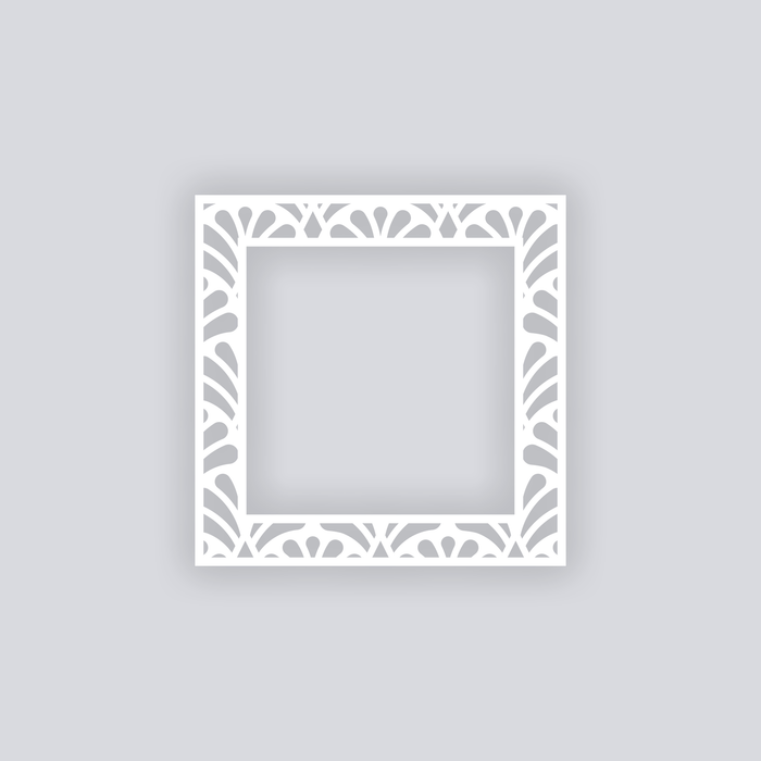 Deco Fans Square Rim Clay Stencil