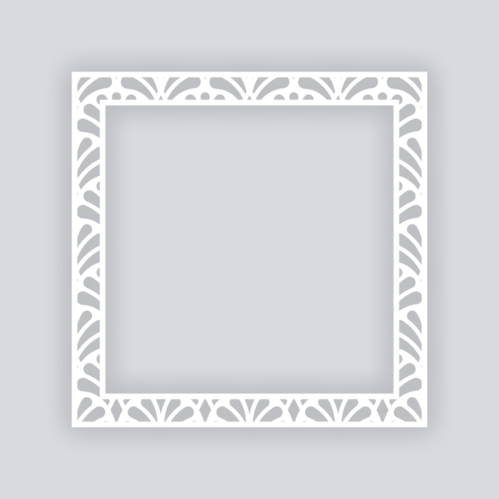 Deco Fans Square Rim Clay Stencil