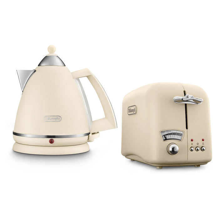 DeLonghi Argento Kettle & 2-Slice Toaster Pack - Beige