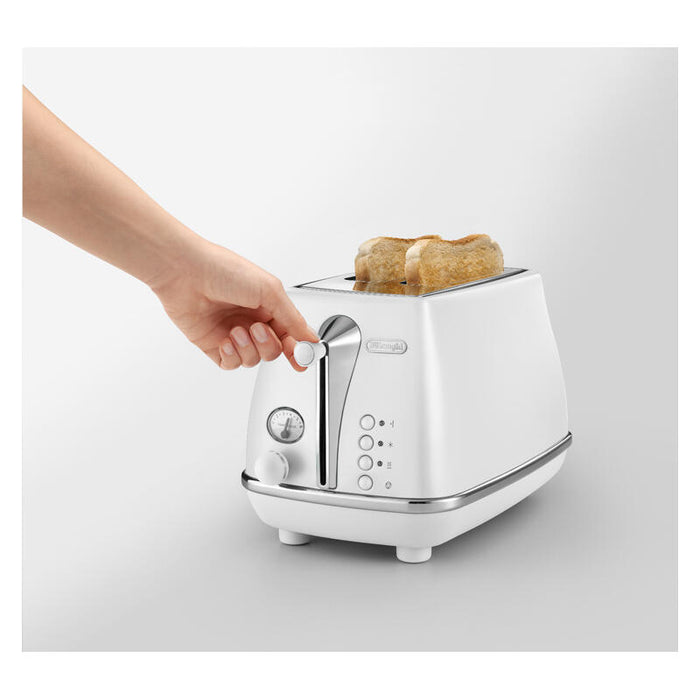 DeLonghi Icona Capitals 2 Slice Toaster - Helsinki White