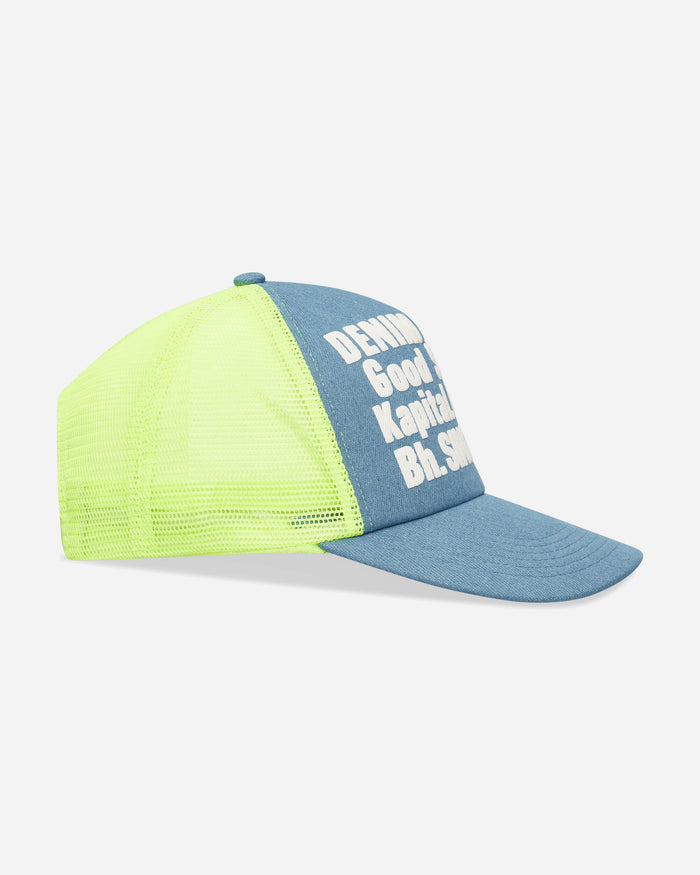 KAPITAL Denim Repair Service Denim Track Cap Neon Yellow Hats Caps K2603XH502 NEONYEL