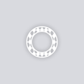 Diamond Chain Circle Rim Clay Stencil