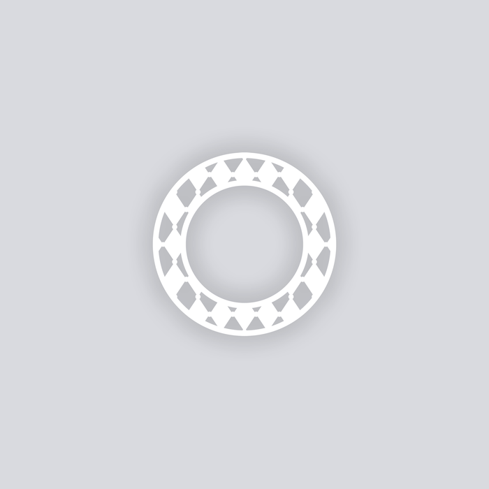 Diamond Chain Circle Rim Clay Stencil