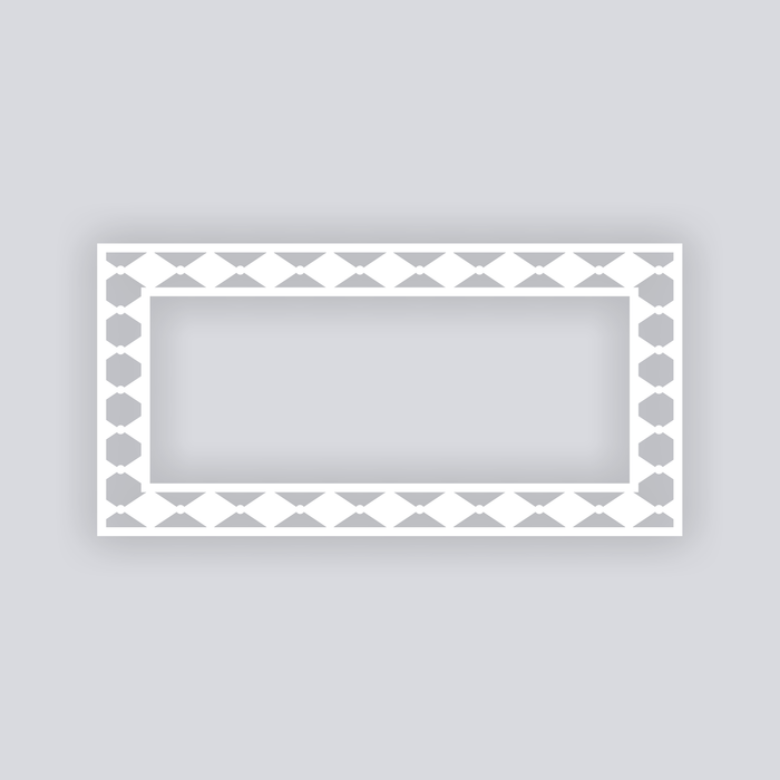 Diamond Chain Rectangle Rim Clay Stencil