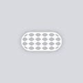 Diamond Chain Rounded Rectangle Face Clay Stencil