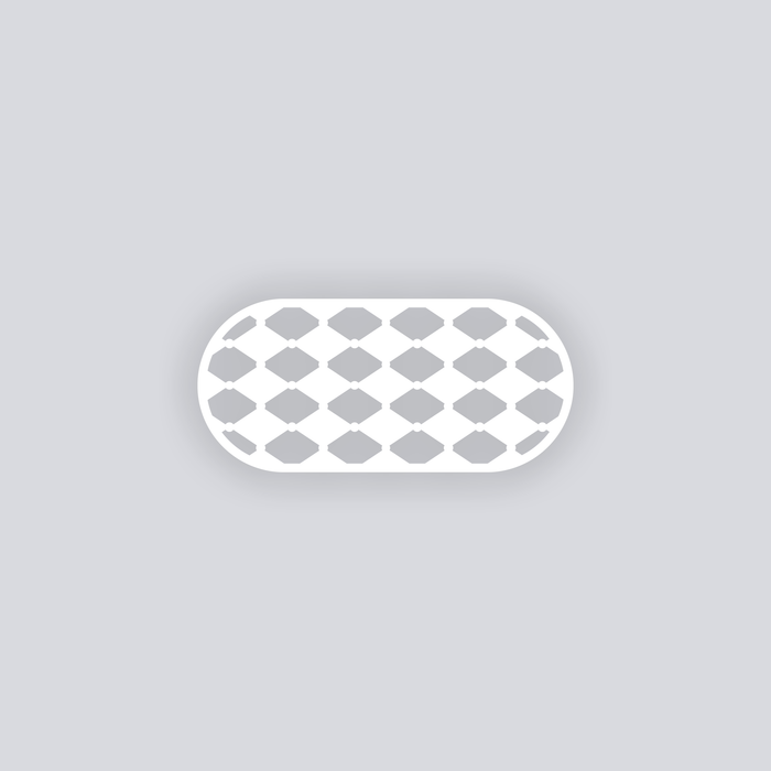 Diamond Chain Rounded Rectangle Face Clay Stencil