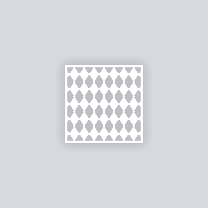 Diamond Chain Square Clay Stencil