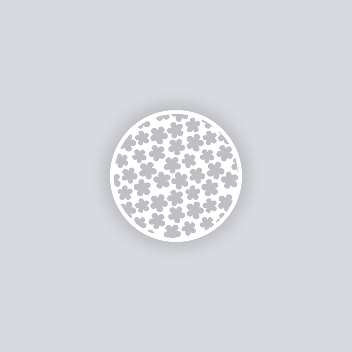 Ditsy Flowers Circle Clay Stencil