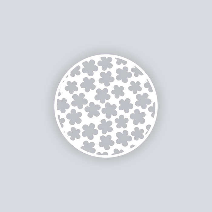 Ditsy Flowers Circle Clay Stencil