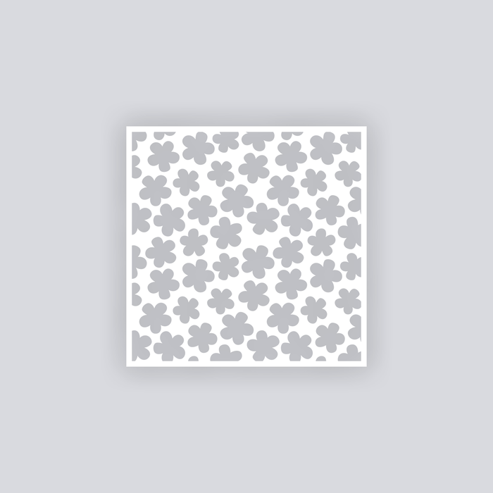 Ditsy Flowers Square Clay Stencil