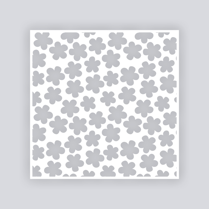 Ditsy Flowers Square Clay Stencil