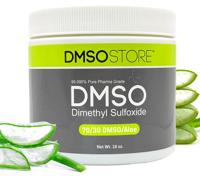 A 16 oz BPA-free plastic jar of DMSO Gel with Aloe Vera. 70/30 Aloe gel. The label shows 'DMSOSTORE' brand, indicating 99.
Joint and muscle support
Dmso Store