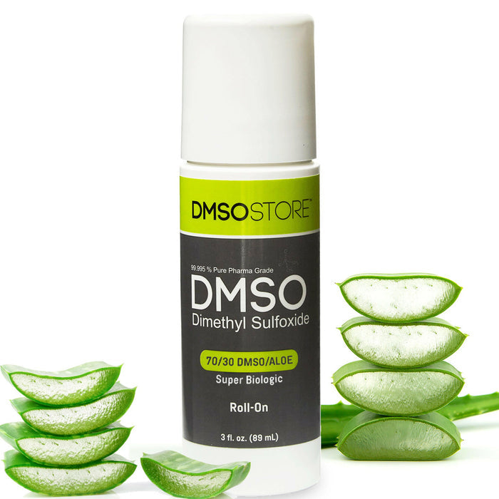DMSO 70/30 3 oz. Aloe Vera Roll-on Super Biologic 99.995% Low Odor Pharma Grade in BPA Free Plastic.
Joint and muscle support
Roll on applicator for easy application
