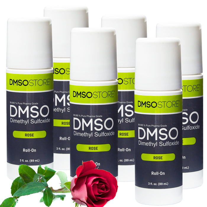 Special! Five 3-oz pure Pharma Grade Rose DMSO roll-ons. Low odor, BPA-free. Easy application & free shipping!