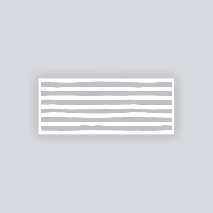 Doodle Stripes Rectangle Clay Face Stencil