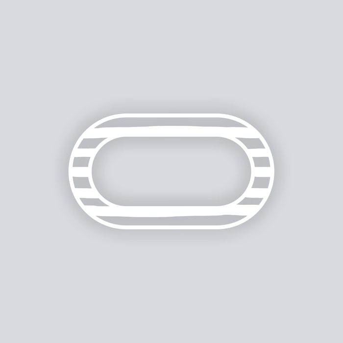 Doodle Stripes Rounded Rectangle Rim Clay Stencil