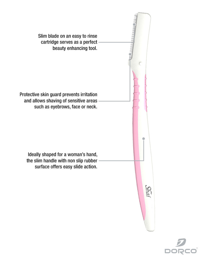 Dorco Shai Eyebrow Razor (3 pack) Free Shipping