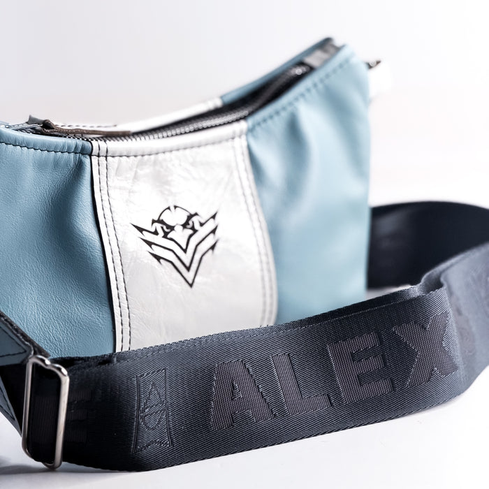 East High School Collection | Penelope Crossbody | Baby Blue + Black
