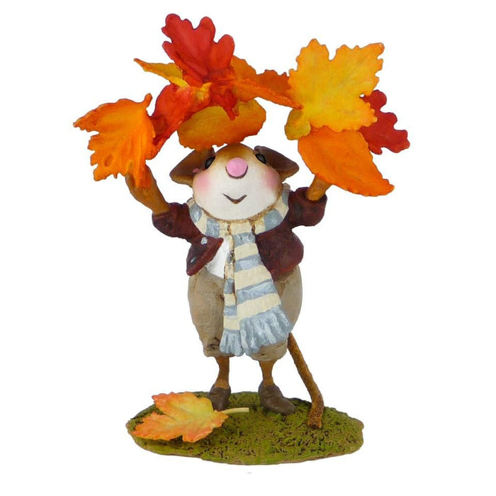 Mouse Flinging Autumn Leaves
