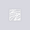 Feather Leaves Square Clay Stencil