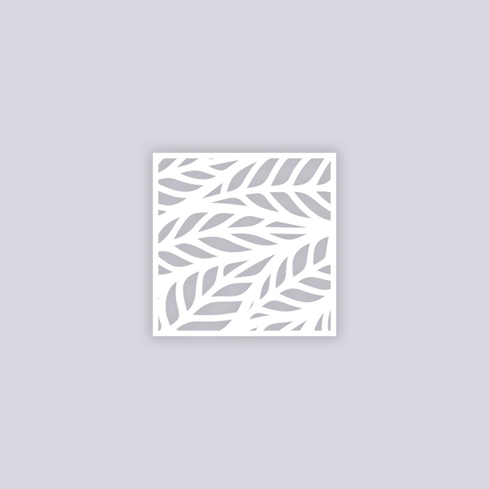 Feather Leaves Square Clay Stencil