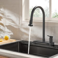 FORNO ACQUA 4 Function Waterfall  Pull-Down Kitchen Faucet Black