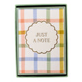 Graphique Plaid Boxed Notecards -Just a Note