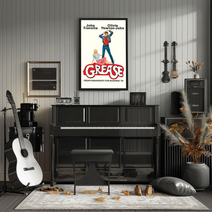"Grease" (1978) Framed Movie Poster