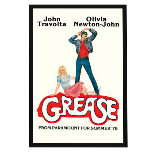 "Grease" (1978) Framed Movie Poster
