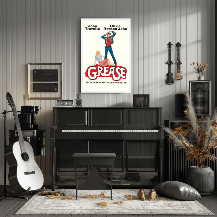 "Grease" (1978) Framed Movie Poster