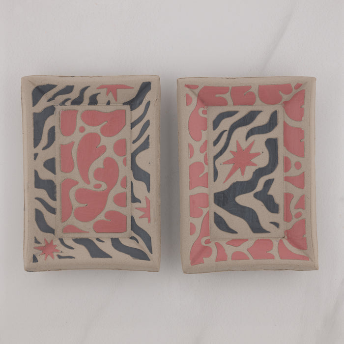 Gummy Hearts Rectangle Clay Face Stencil