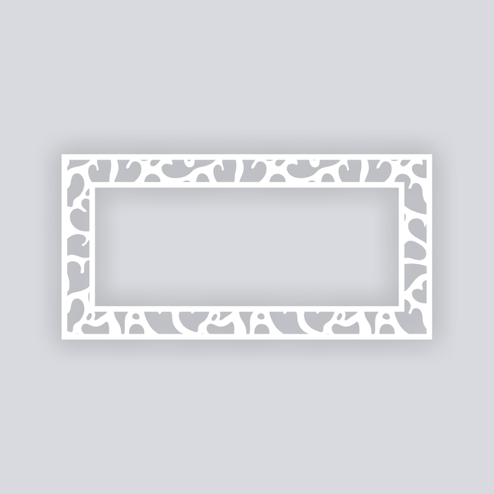 Gummy Hearts Rectangle Rim Clay Stencil