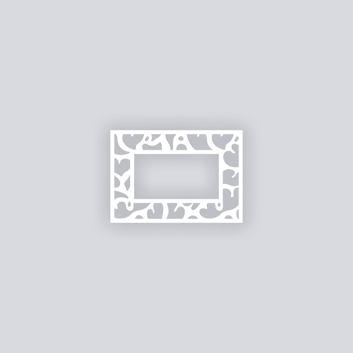 Gummy Hearts Rectangle Rim Clay Stencil
