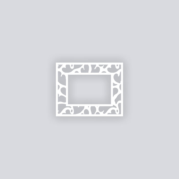 Gummy Hearts Rectangle Rim Clay Stencil