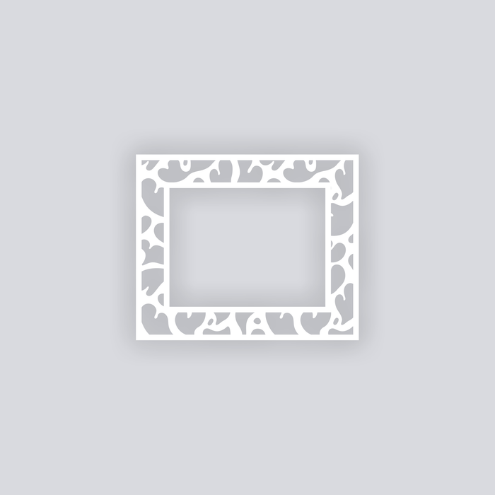 Gummy Hearts Rectangle Rim Clay Stencil