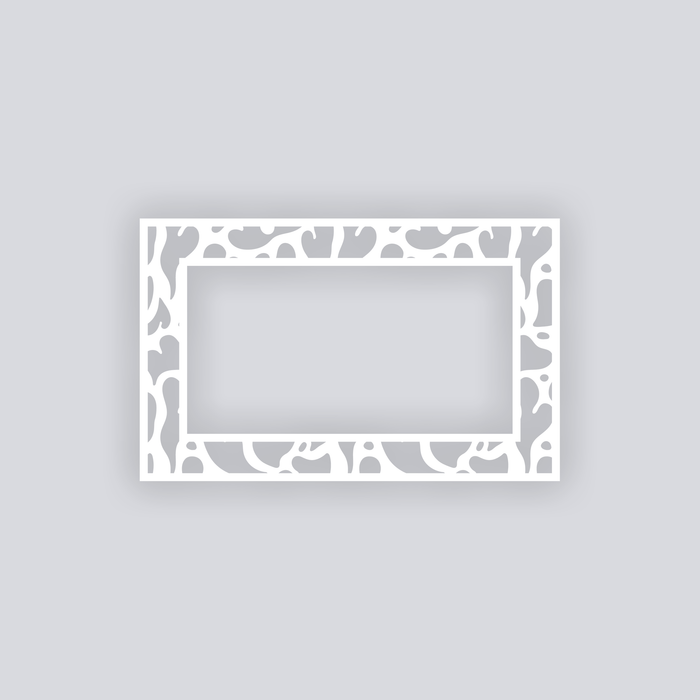 Gummy Hearts Rectangle Rim Clay Stencil