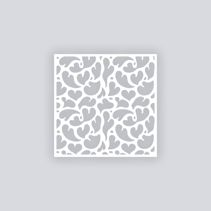Gummy Hearts Square Clay Stencil