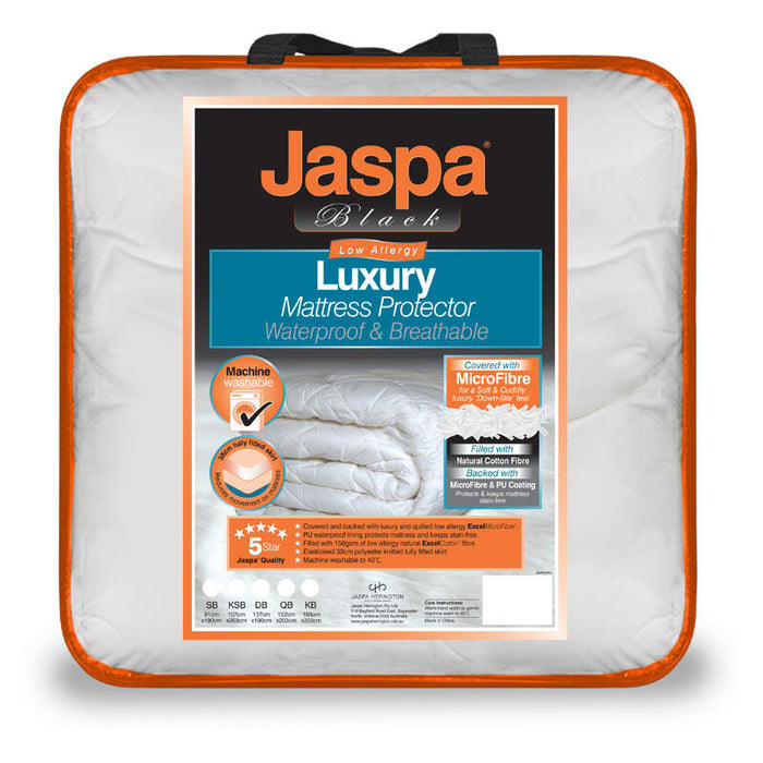 Jaspa Black Luxury Waterproof Mattress Protector - King