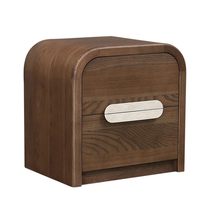 Karvia 2 Drawer Bedside Table - Walnut