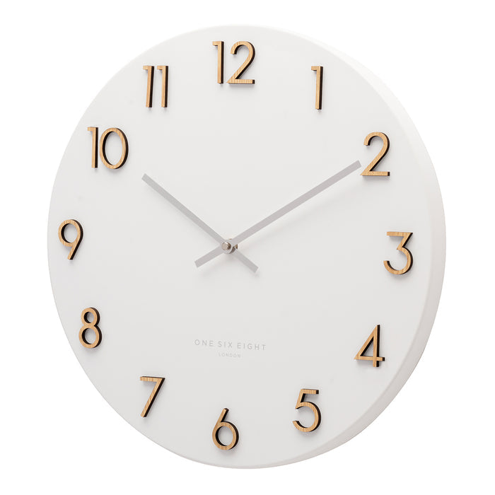 Katelyn White Metal Wall Clock White - 40cm