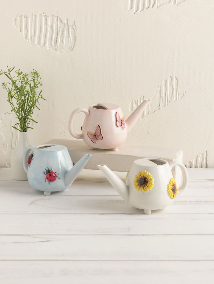 Lady Bug Ceramic Watering Can