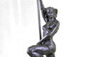 Large 14 Lbs Pole Dancer Bronze Sculpture Figure Marble Base Figurine by Vitaleh