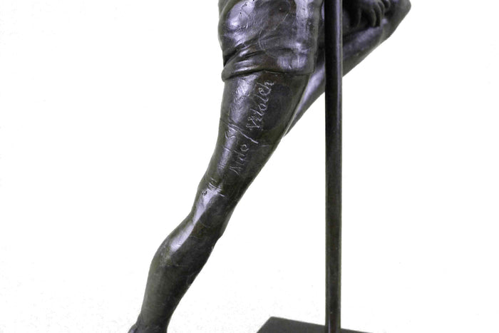 Large 14 Lbs Pole Dancer Bronze Sculpture Figure Marble Base Figurine by Vitaleh