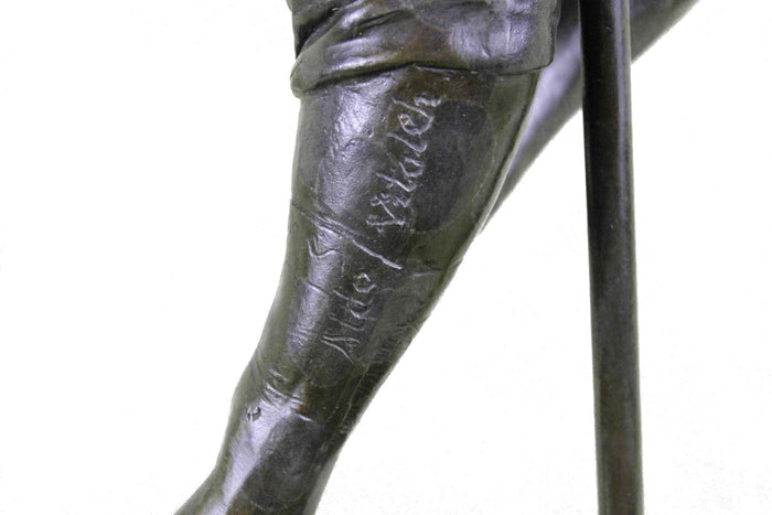 Large 14 Lbs Pole Dancer Bronze Sculpture Figure Marble Base Figurine by Vitaleh