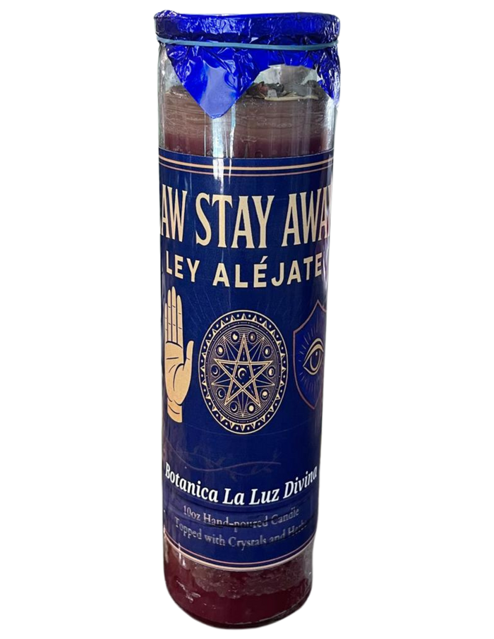 Law Stay Away Prepared Candle – Veladora de Protección Legal ( Ley Aléjate )