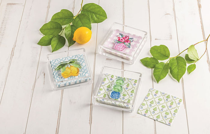 Lemon Napkin Holder & Weight Set