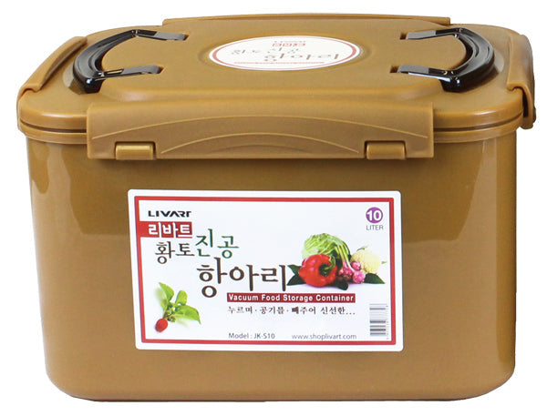 Livart Kimchi, Sauerkraut Fermentation and Storage Container with Inner Vacuum Lid 10 Liter FREE SHIPPING